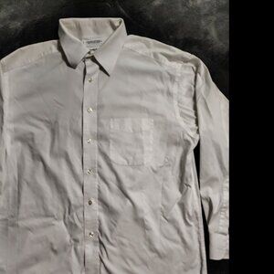 Roundtree & Yorke White Dress Shirt - Long sleeve - Neck 16.5, 34
